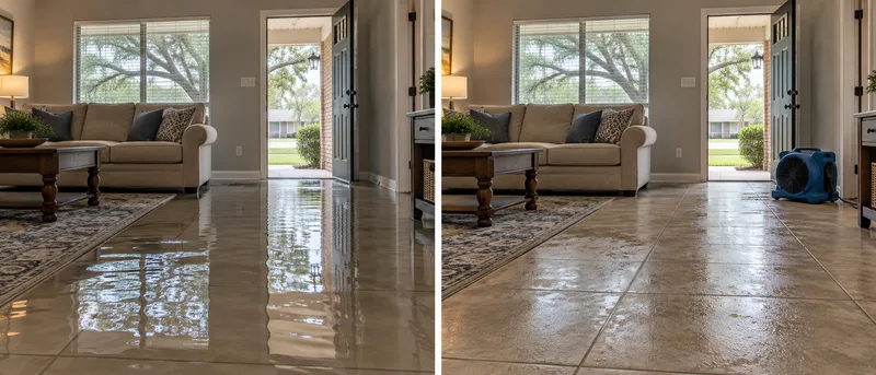 Conceptual before-and-after water extraction in Baytown