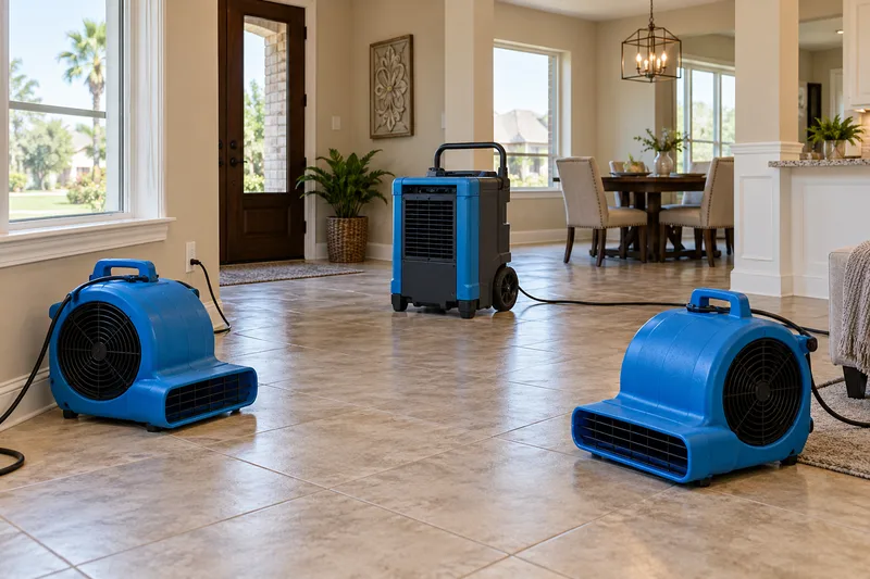 Conceptual drying equipment after water extraction in Baytown